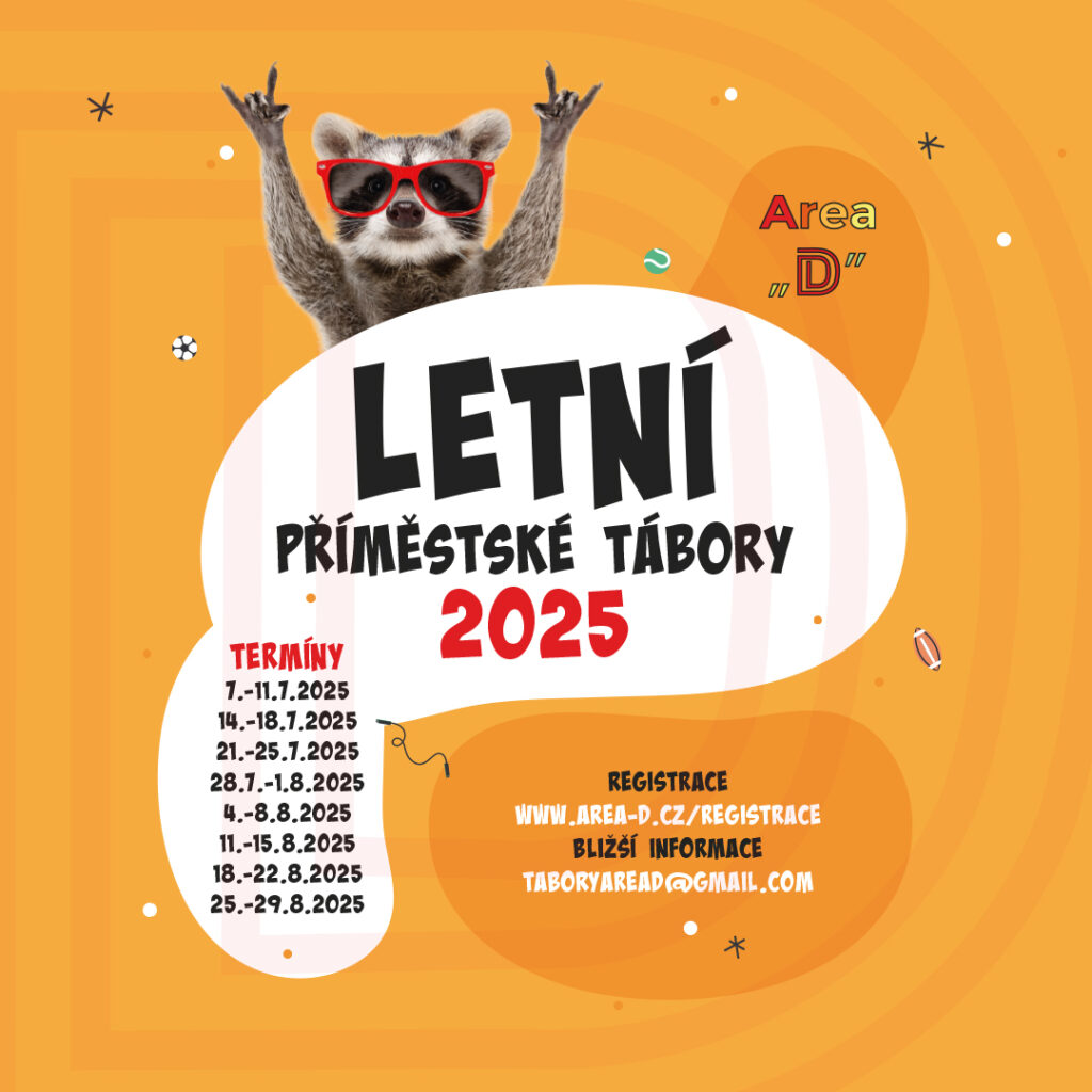 leták - Letní příměstské tábory v Area „D“ 2025